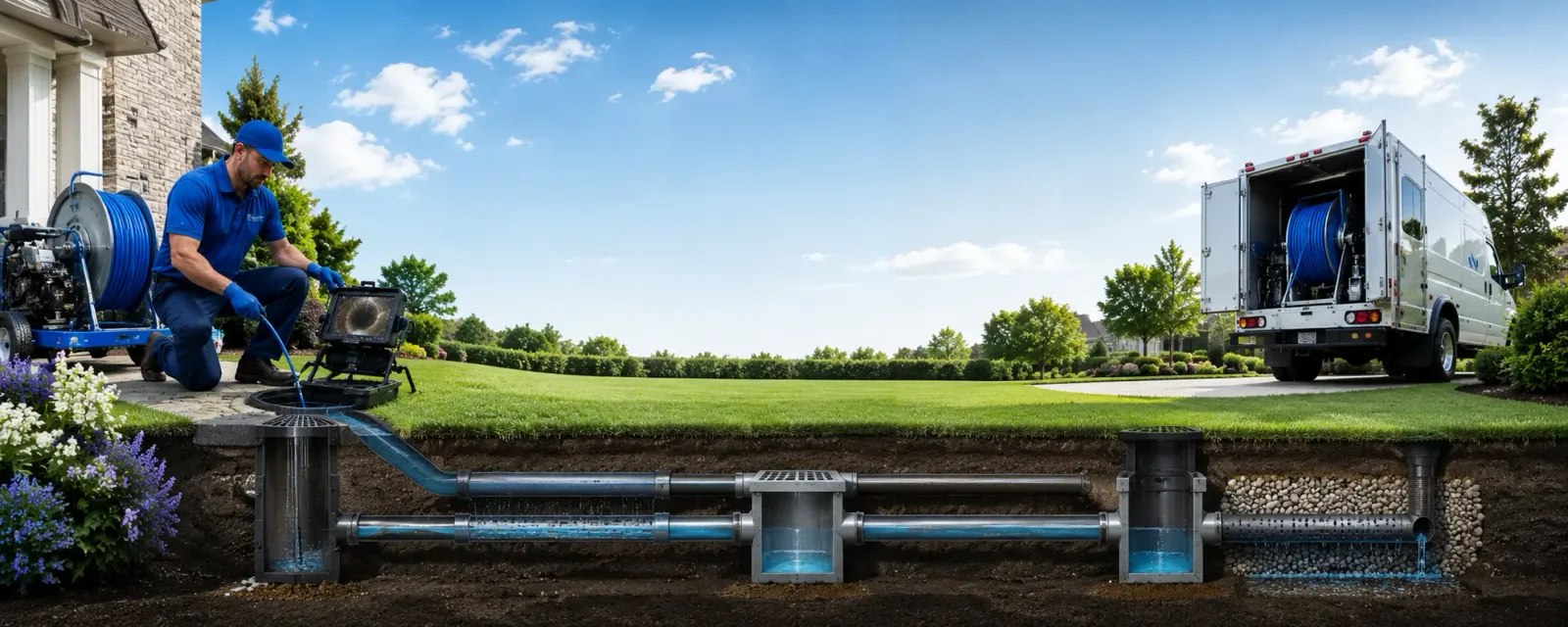 Outdoor drain cleaning information for Caledonia, MO